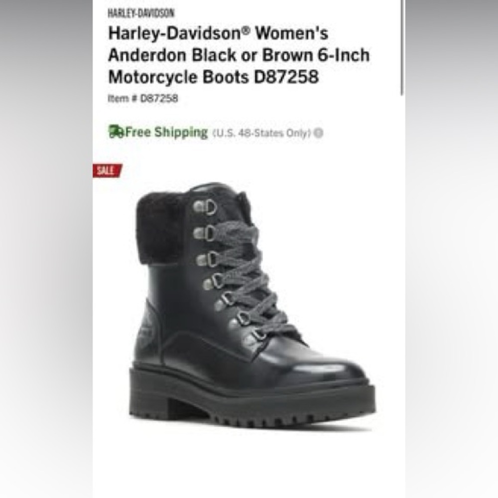 Women’s Harley Davidson Black Boots Size 7.5M